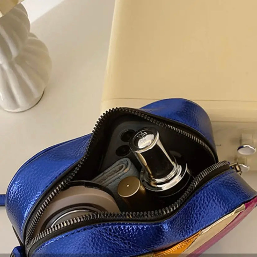 Bolsa de corazón metálica