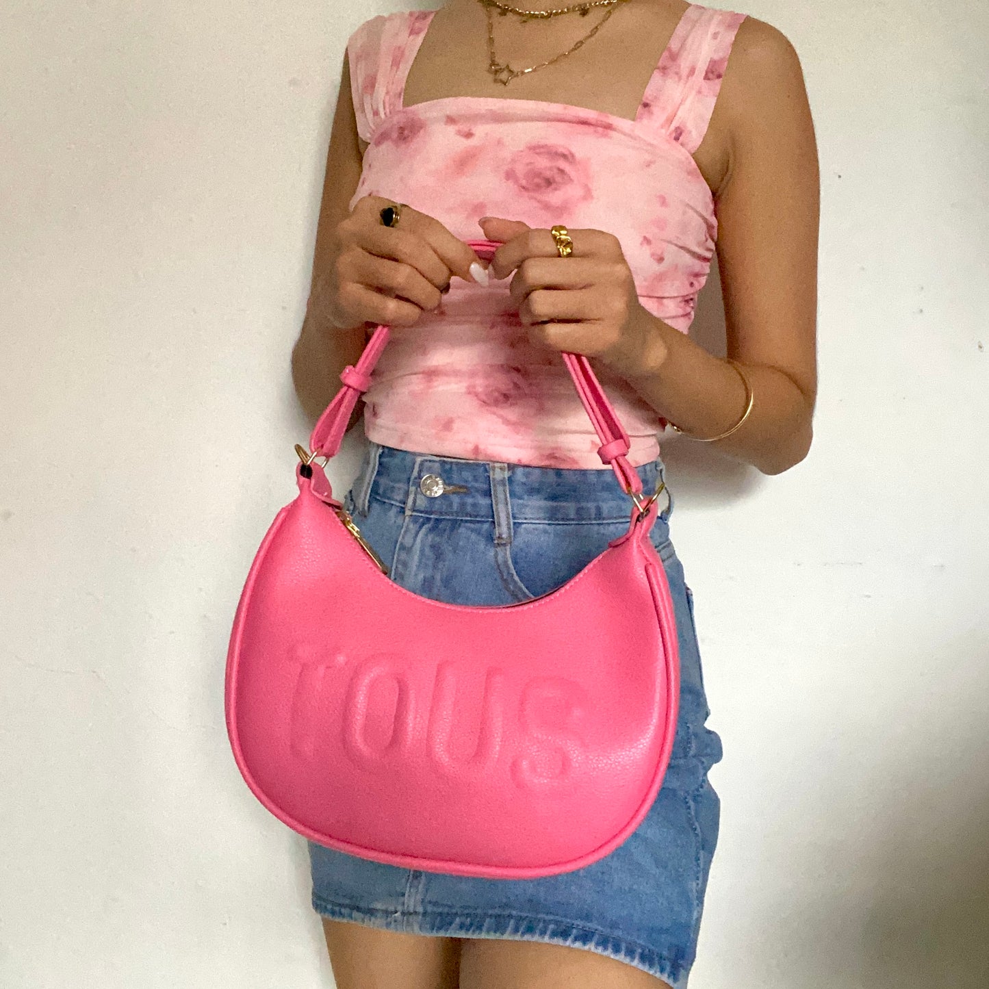 Crossbody media luna tipo Tous