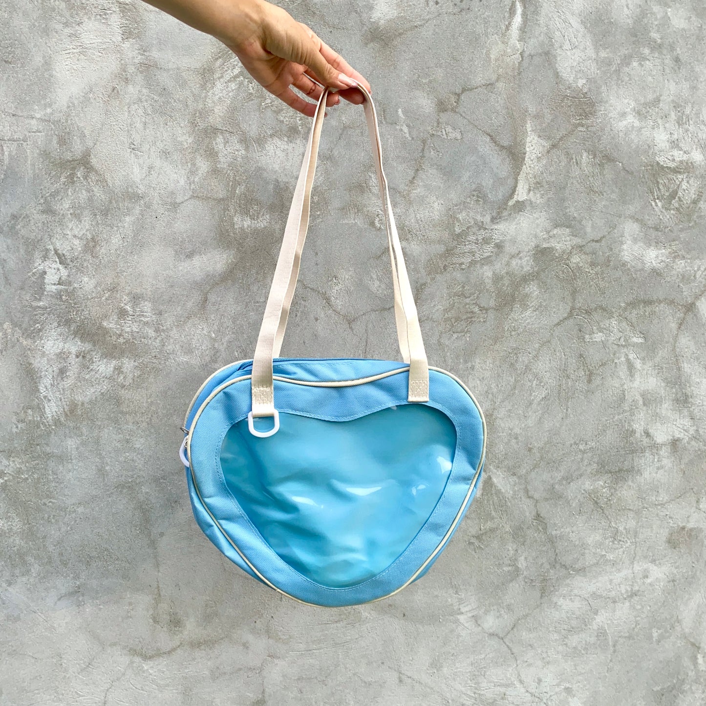Bolsa de corazón transparente