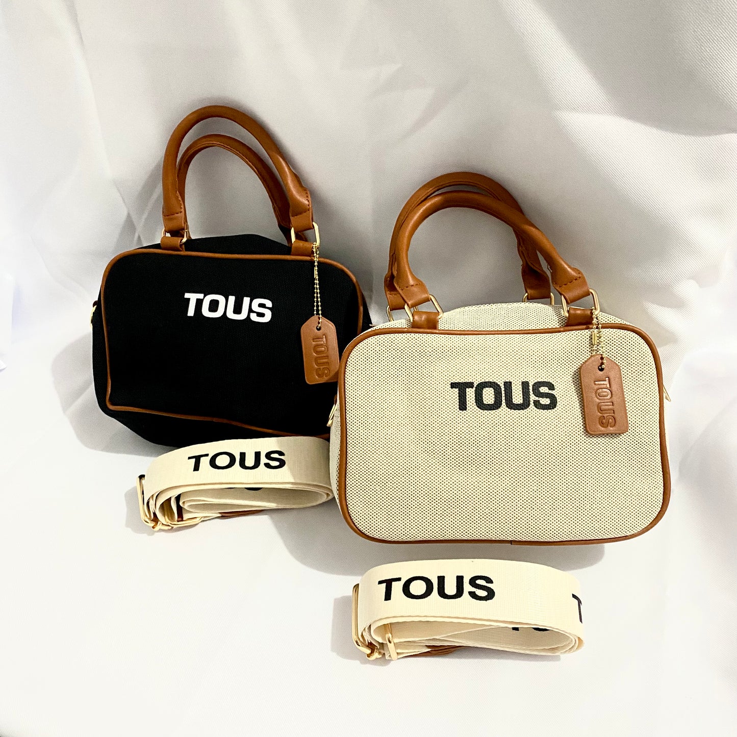 Crossbody de tela tipo Tous