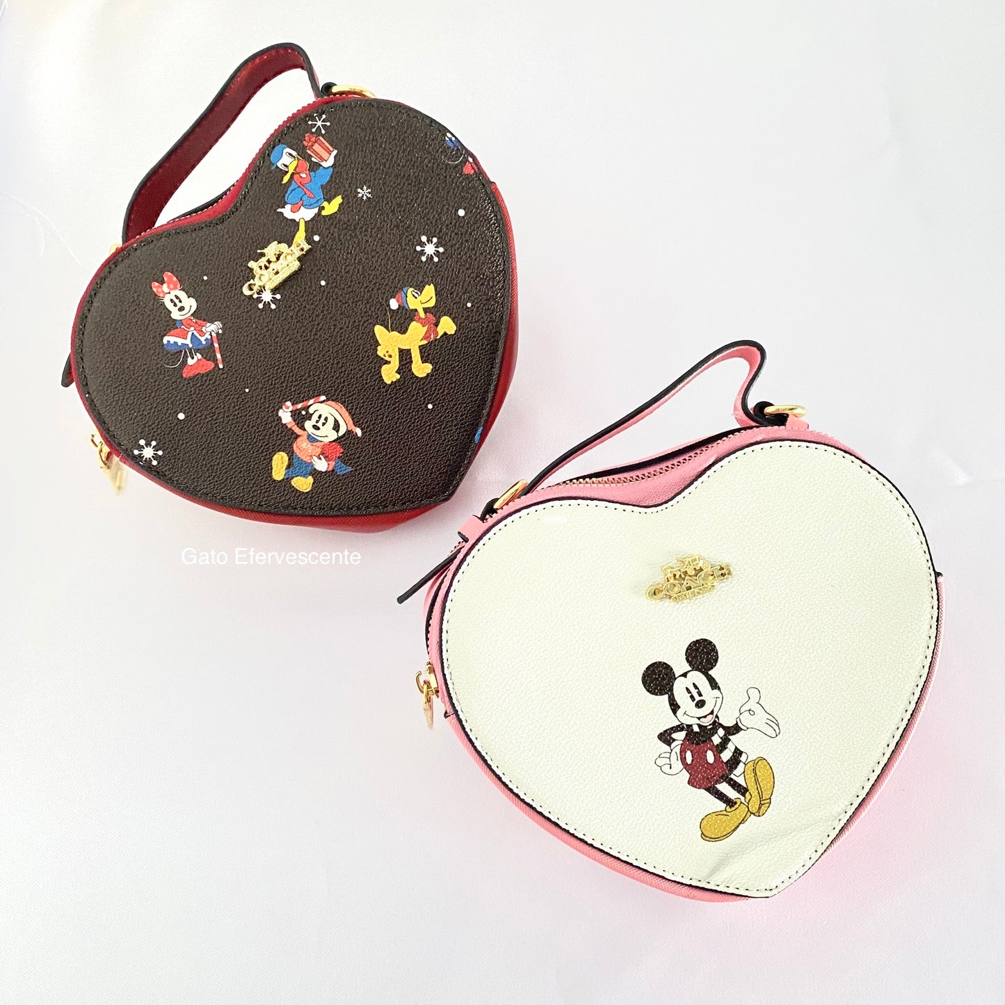 Crossbody tipo coach de corazon