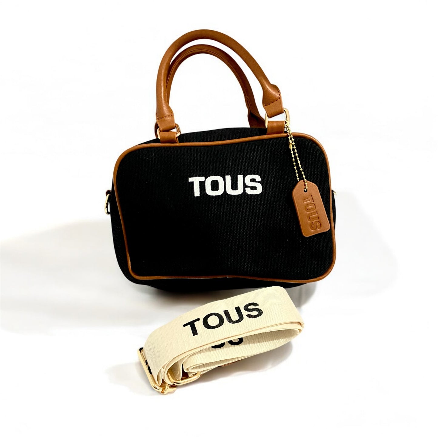 Crossbody de tela tipo Tous