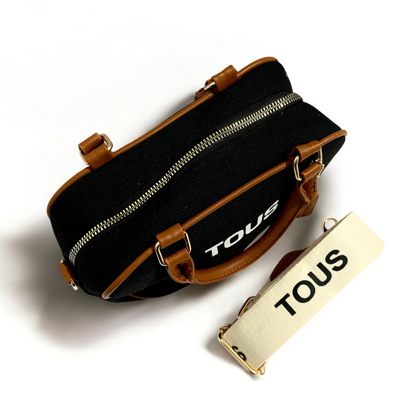 Crossbody de tela tipo Tous
