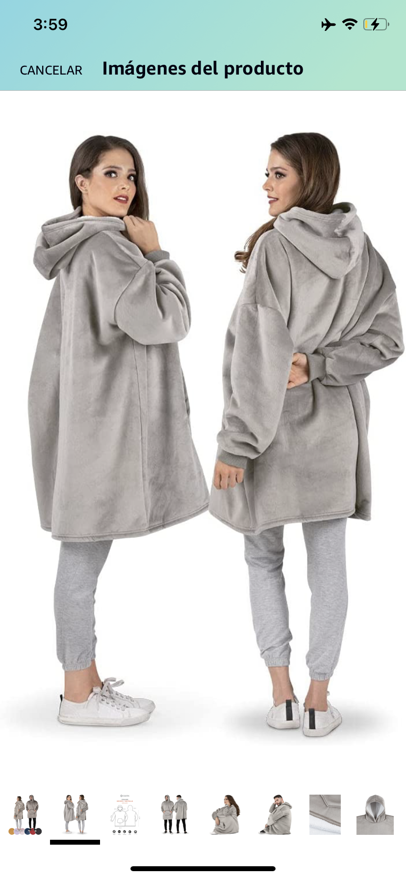 Sudadera polar gigante gris