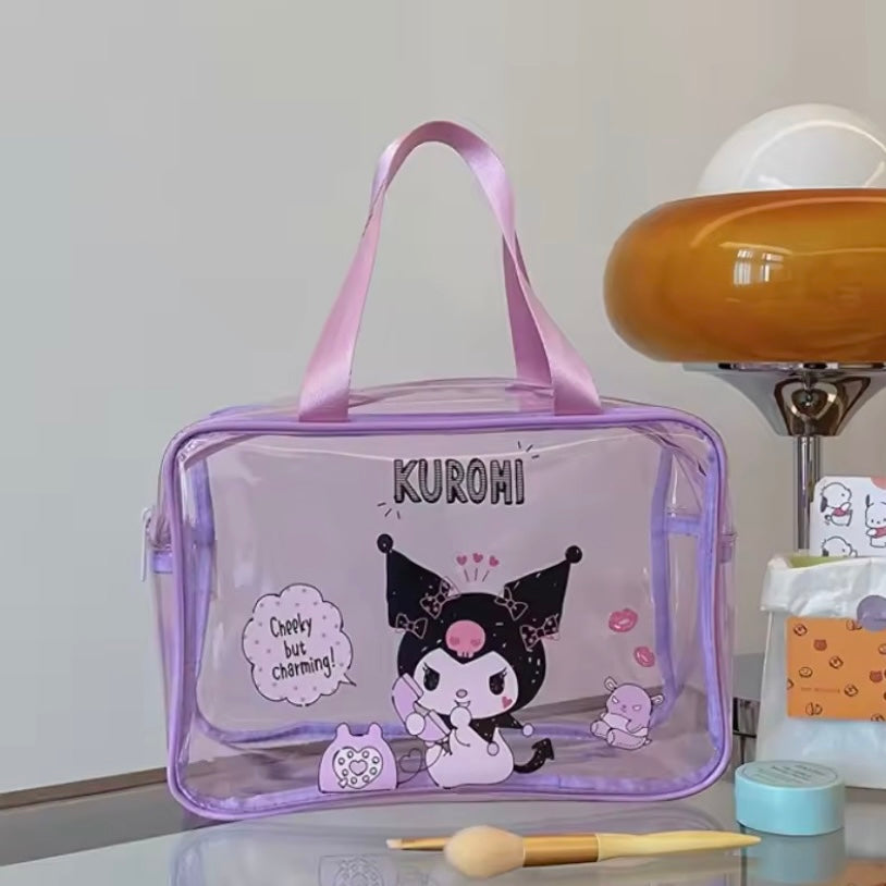 Cosmetiqueras transparentes sanrio