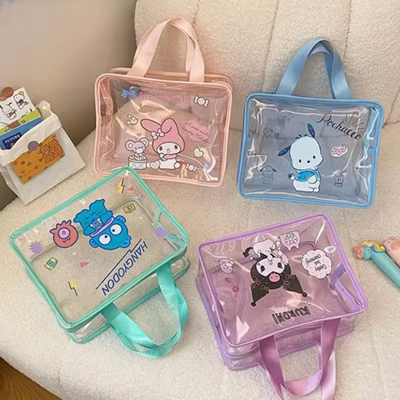 Cosmetiqueras transparentes sanrio