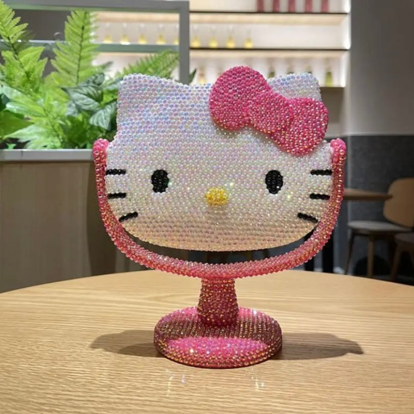 Espejo Hello Kitty, Diamond paint DIY