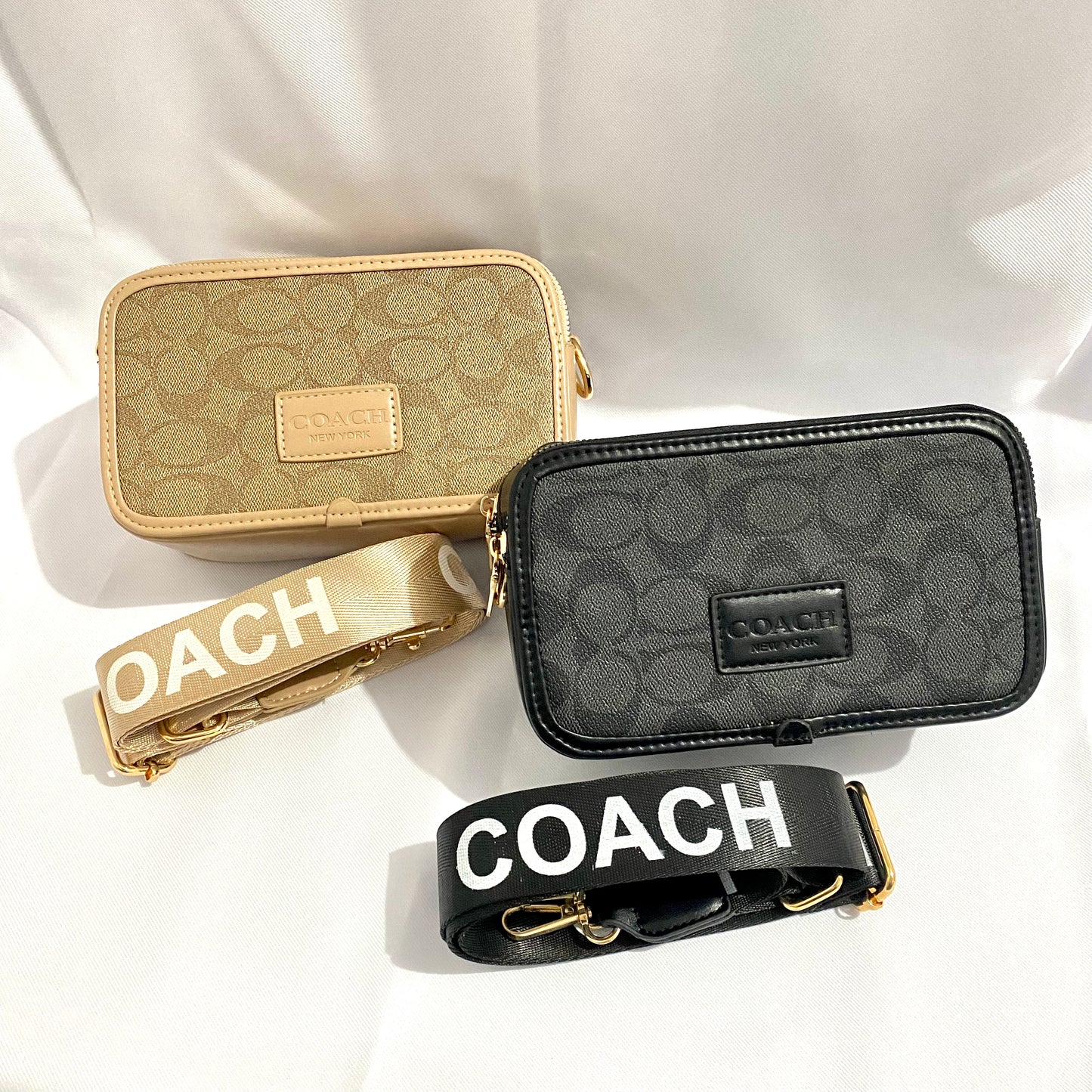 Crossbody tipo coach rectangular