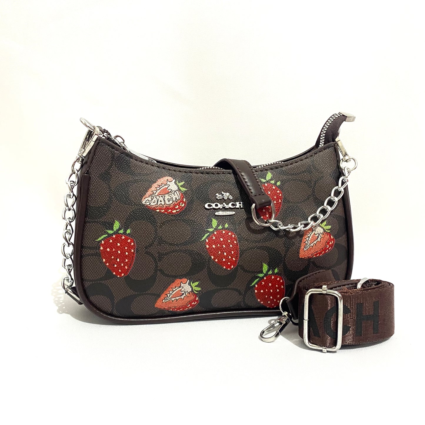 Teri estampado de fresas