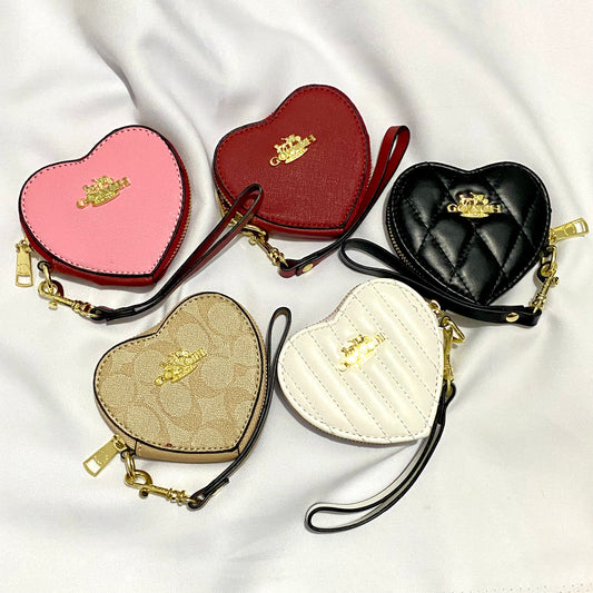 Monedero de corazón tipo Coach