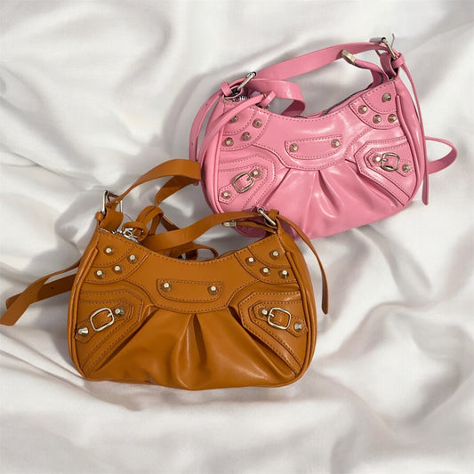 Shoulder bag con estoperoles