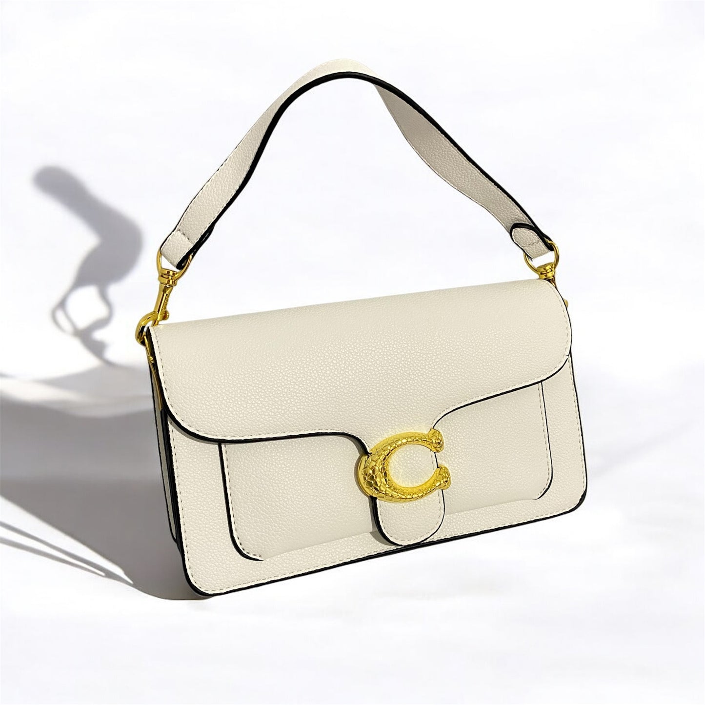 Tabby, tipo Coach, broche con textura