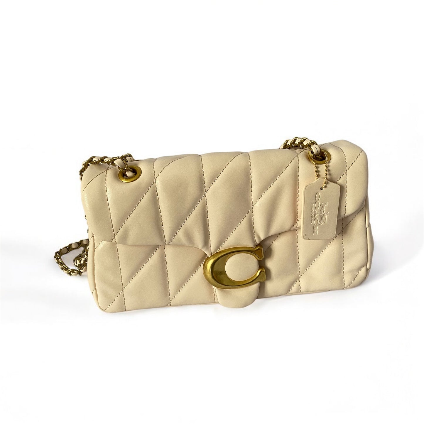 Tabby tipo Coach, acolchada.