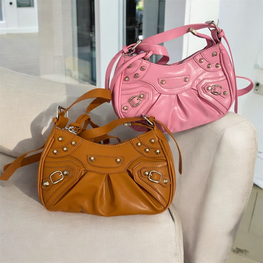 Shoulder bag con estoperoles