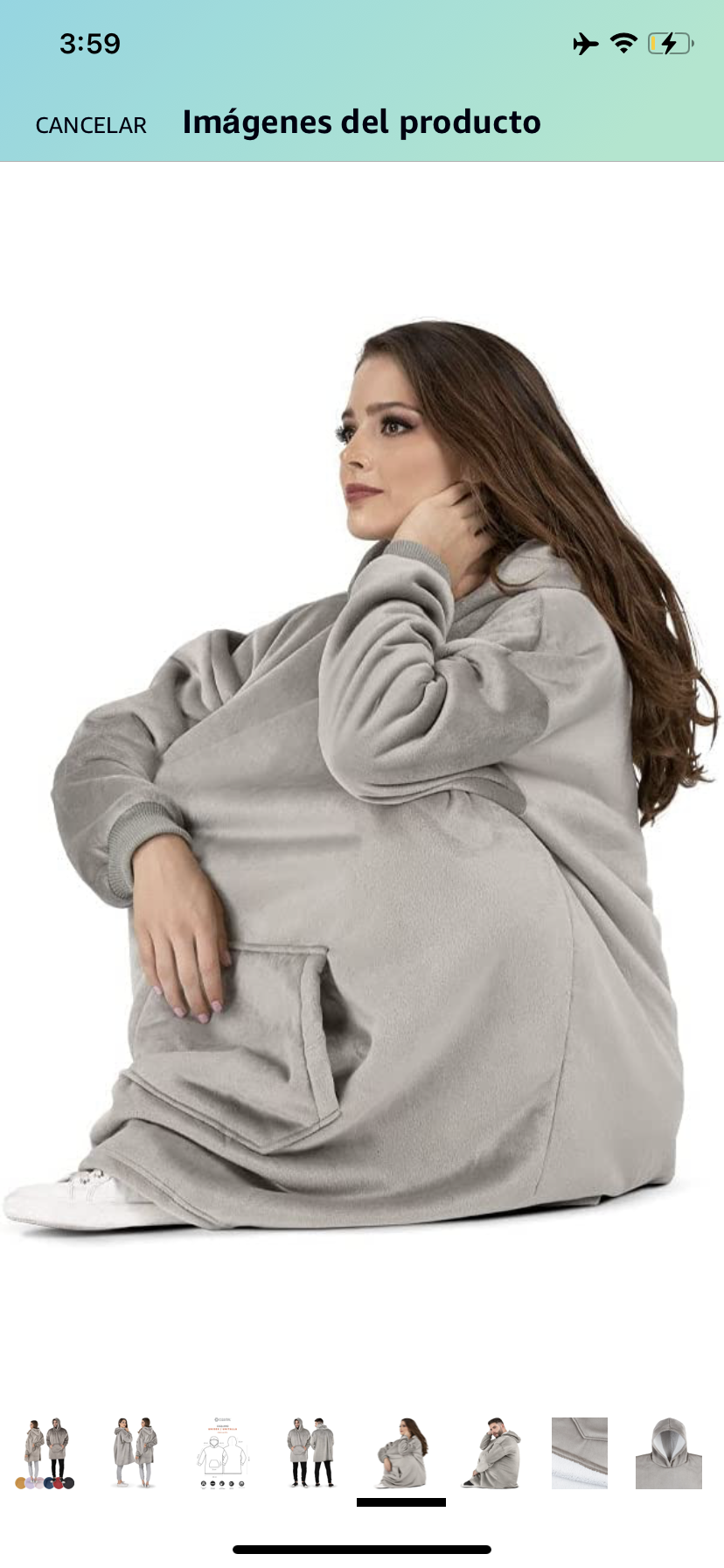 Sudadera polar gigante gris